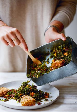 salade met boerenkool zongedroogde tomaat olijven en zoete aardappel 2