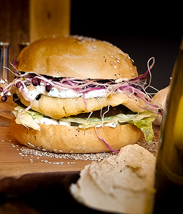 green vegan burger