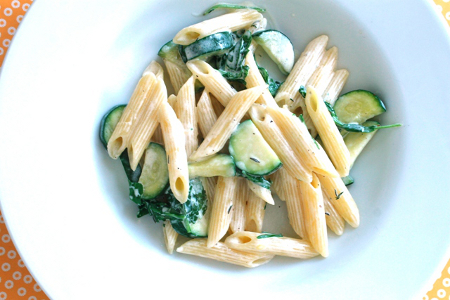 romige pasta met courgette V