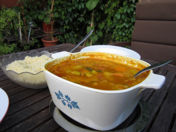 couscous met zeven groenten tafel