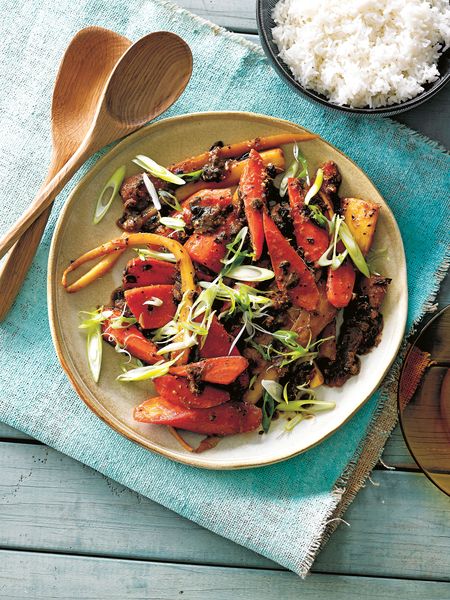 Slow cooked vega BlackbeanCarrots