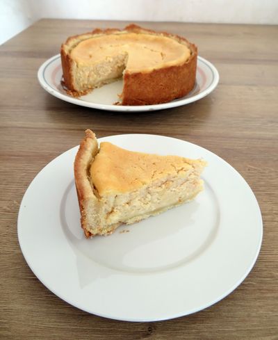 Kleine cheescake met sinaasappel en amandel