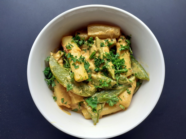 curry asperges peultjes