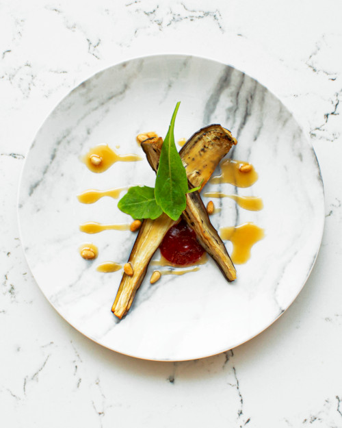 geroosterde aubergine